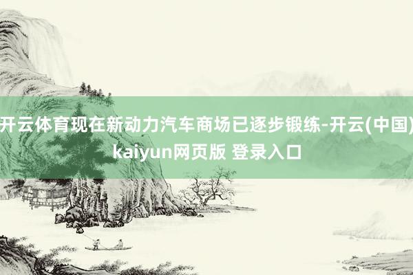 开云体育现在新动力汽车商场已逐步锻练-开云(中国)kaiyun网页版 登录入口