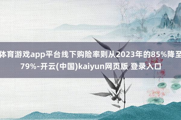 体育游戏app平台线下购险率则从2023年的85%降至79%-开云(中国)kaiyun网页版 登录入口