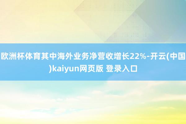 欧洲杯体育其中海外业务净营收增长22%-开云(中国)kaiyun网页版 登录入口