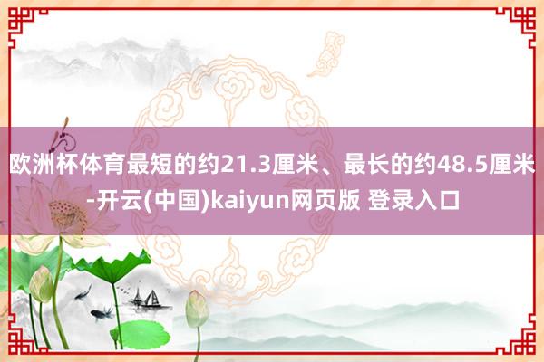 欧洲杯体育最短的约21.3厘米、最长的约48.5厘米-开云(中国)kaiyun网页版 登录入口